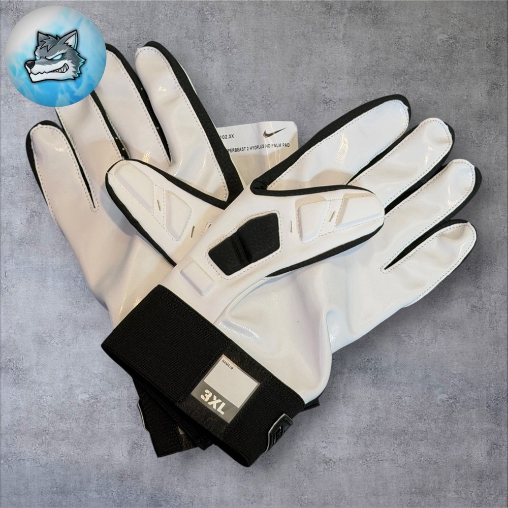 Nike PROMO SM Hyperbeast 2.0 Hydroplus Football Gloves FJ8414-102 Men's Size 4XL - Picture 3 of 4
